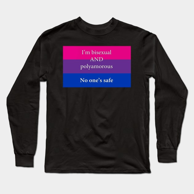 Bisexual and Polyamorous Flag Long Sleeve T-Shirt by Libido